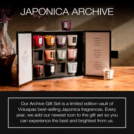 Voluspa Japonica Archive 12 Pc Votive Scented Candles Gift Set, 1.25 oz Each, Scented Candles for Home, 15 Hour Burn Time per Candle, Candle Jars Box