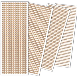3090 Pcs Gem Stickers Jewels - Self Adhesive Rhinestone Jewel Rhinestones for Crafts, Acrylic Bling Round Stickers, Kids 4Sheets 4Sizes Light Orange