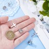 SUPERFINDINGS 4Pcs Platinum Cross Pins Alloy Cross Brooches Metal Cross