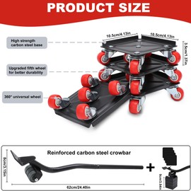 Furniture Movers with Wheels, Heavy Duty Furniture Dolly, Furniture Lifter Tool with 1323 lbs/600 kg Load Capacity, Furniture Movers Sliders for Moving Sofa Fridge Appliance Heavy Furniture