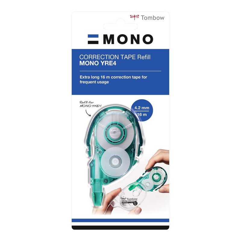 Tombow CT-YXE4-6P Refillable Correction Tape CT-YXE4 Extra Long Tape 4.2mm