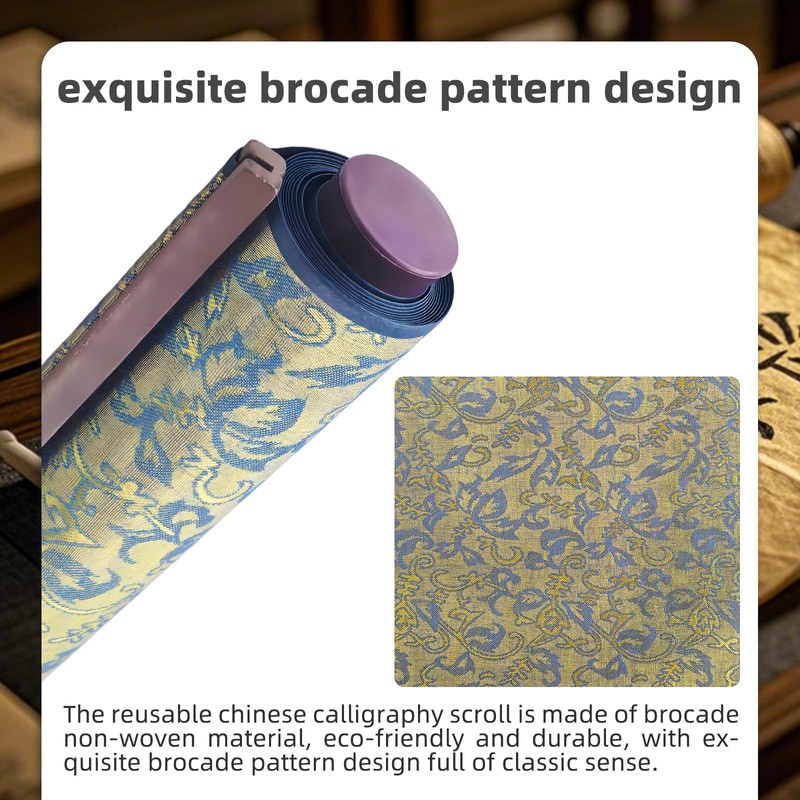 Flylin Calligraphy Cloth,Reusable Chinese Calligraphy Practicing Tool,Magic Water Painting Paper,Water