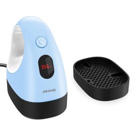 ARJudy Mini Heat Press Machine, Mini Heat Transfer Iron, 3 Settings Levels & Visible Temp, Portable Press Easy for Crafts, T-Shirt, Hats, Shoes, Bags, Cap and Small Vinyl Projects(Blue)