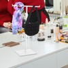 DEARMAMY T-Shaped Display Stand Purse Display Stand Stainless Steel Adjustable