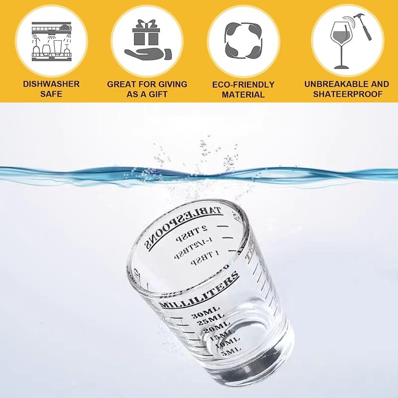 Shot Glass Measuring Cup | Non Fading | Bar Bartender