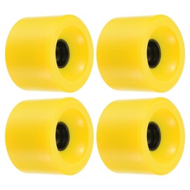 PATIKIL 70mm 78A Longboard Wheel Soft, 4 Pack Cruiser Wheels Street Wheels for Skateboards Skateboard Wheel Replacement PU, Yellow