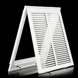 14×14 Return Air Grille [Duct Opening Size] Return Vent Cover for Wall or Ceiling,Steel Return Air Grill Removable Face/Door for 1 inch Filters (14"W x 14"H [Duct Opening])