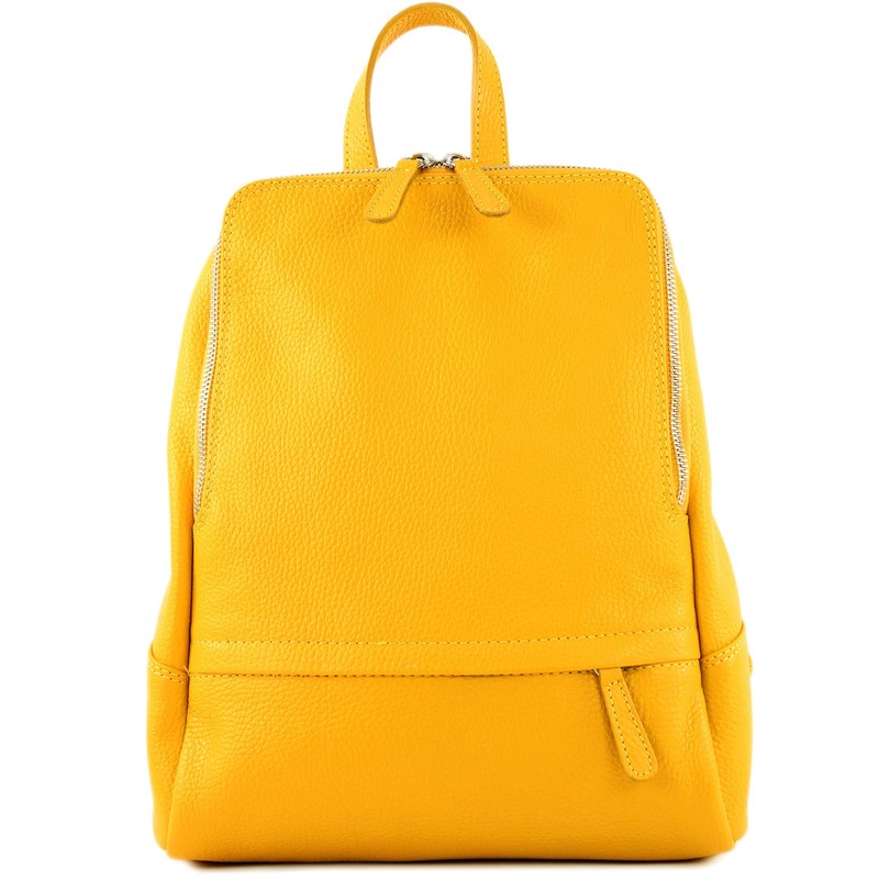 modamoda de T138 Ital Women’s Leather Backpack - sunshine yellow,