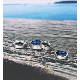 TIGRADE Titanium Rings 4MM 6MM 8MM 10MM Wedding Band in Comfort Fit Matte for Men Women, Silver 8MM, Size 8