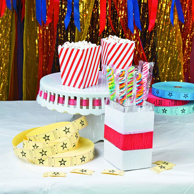 Paper Mini 4" Red and White Striped Popcorn Boxes 24