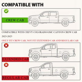 CHEDA TPE Floor Mats Cargo Liners All-Weather Protection Compatible with Chevy Colorado Crew Cab 2023-2024 /Fits GMC Canyon Crew Cab 2023-2024 1st & 2nd Row 3PCS