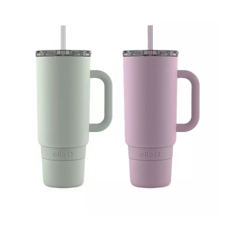 Ello Port 40-oz. Stainless Steel Tumbler with Handle, Color Sage