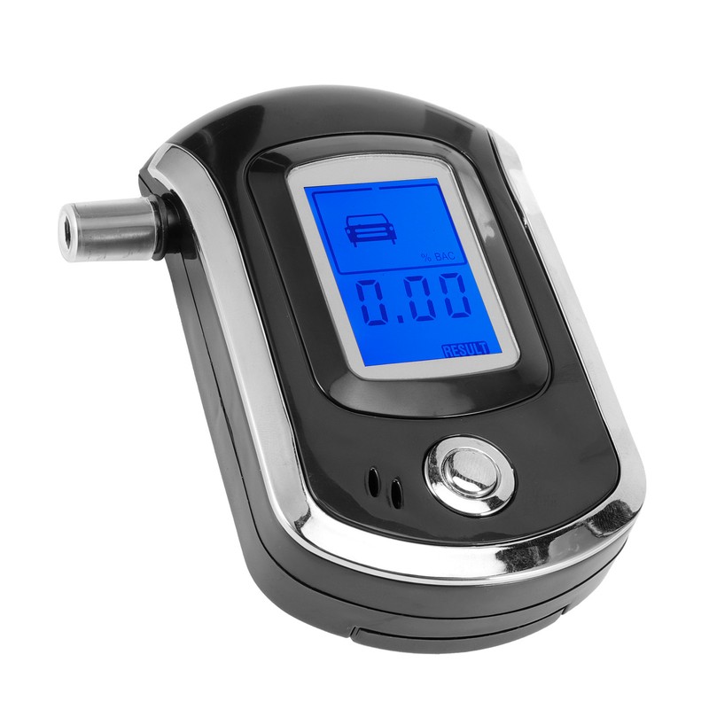 LCD Digital Breath Tester Mini Portable Blowing Type Professional Breathalyzer