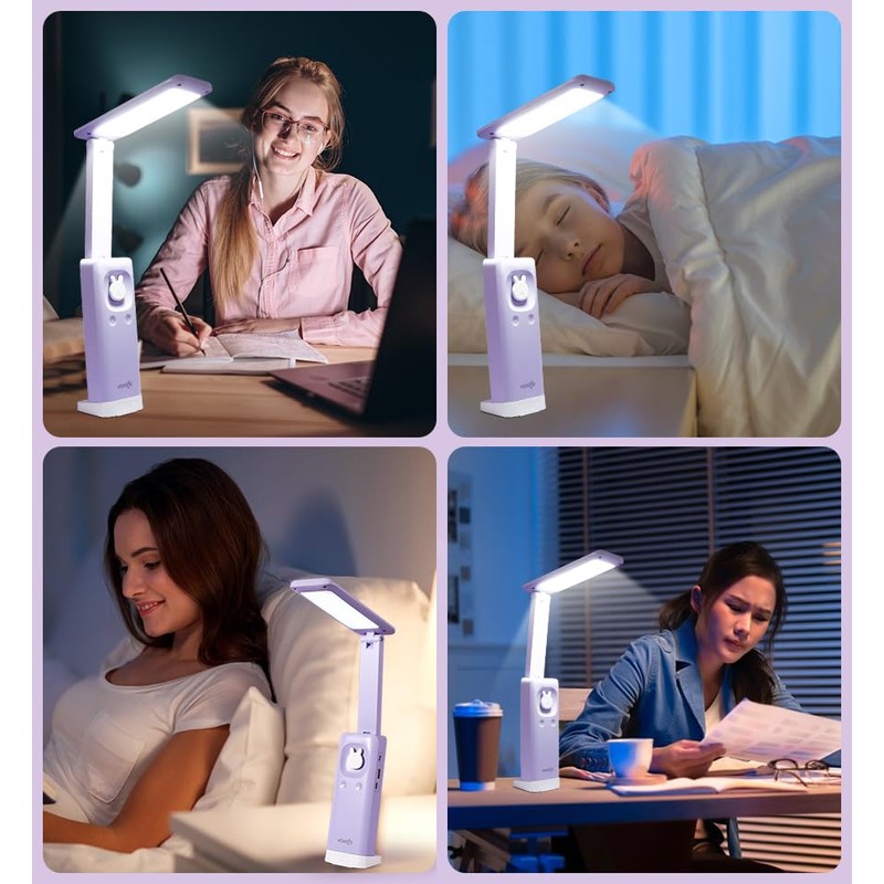 VAVOFO Battery Operated Lamp Rechargeable Lamp Foldable & Portable Light,15