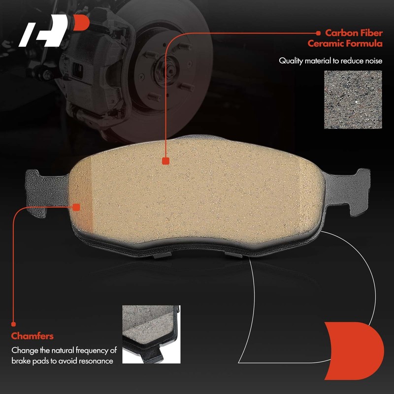 A-Premium Front Ceramic Disc Brake Pads Set Compatible with Ford