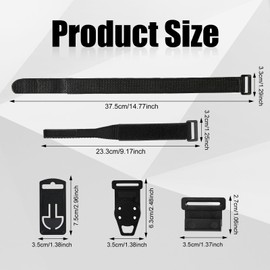 Magnetic Hanging Strap, Black Hanging Strap with Magnetic Hanger, Magnetic Multimeter Hanging Strap, Compatible with Digital Multimeter (Style B)