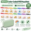Pill Pouches for Travel, 14 Reusable Pill Pouches with Zipper