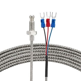 uxcell Pt100 Thermocouple M6x26mm Temperature Sensor Probe with 3 Meters Cable -45°C to 200°C