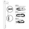 2.36 Inch Nylon Flag Pole Clip Hook Flag Pole Attachment