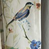 VOGOL Birds and Floral Curtains, Blue Printed Pattern Design, Light