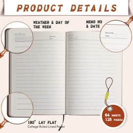 PerKoop 24 Pcs A5 PU Leather Journals Soft PU Leather Cover Ruled Writing Notebook Lined Journal Notebook for Office School Business Writing 128 Pages, 8.1'' x 5.6'' (Morandi Color)