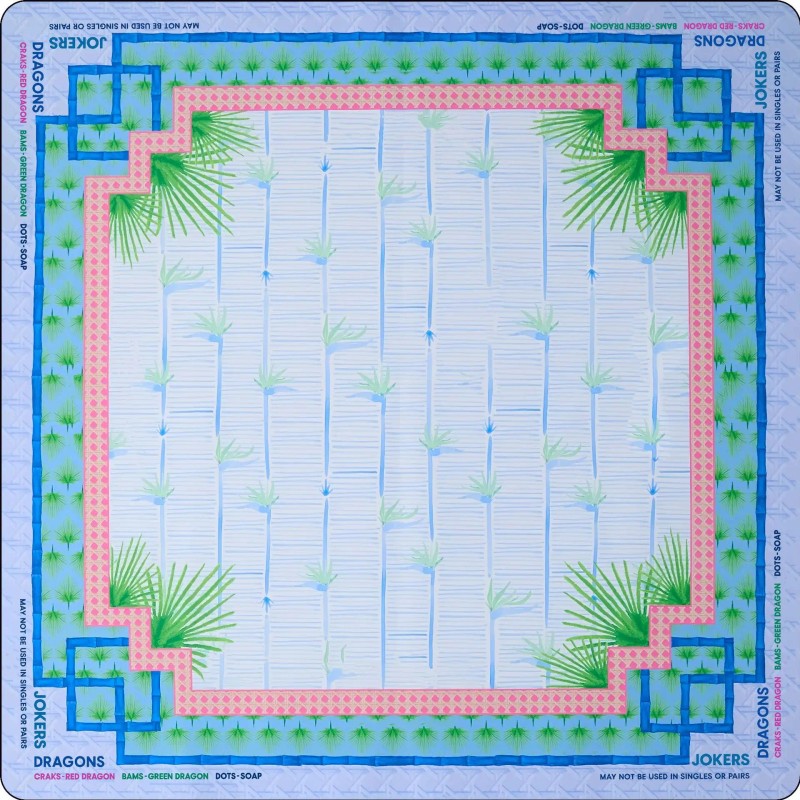 Luxury Foldable American Mahjong Table Pad Anti Slip Soft Leather