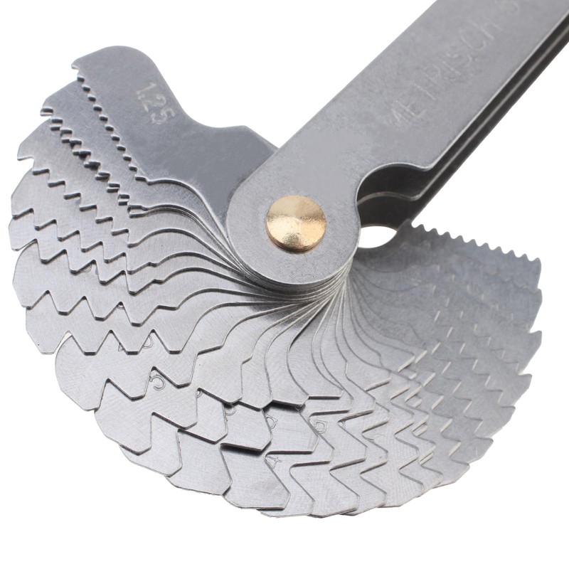 OriGlam Screw Thread Pitch Cutting Gauge Tool, Stainless Steel Metric