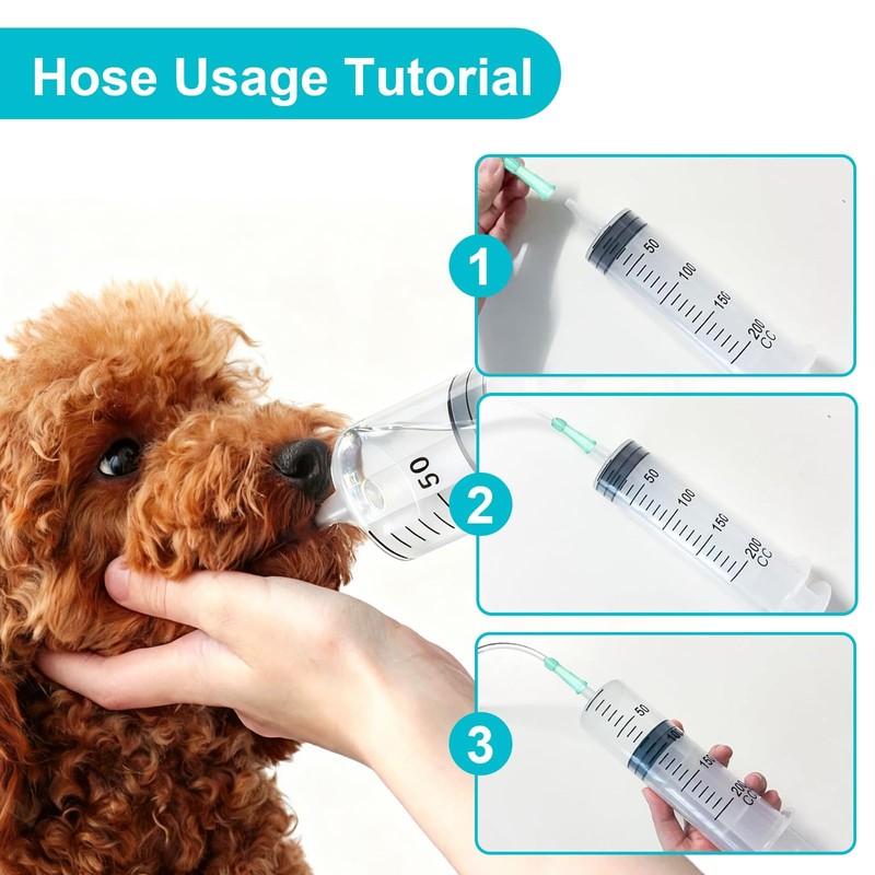 OXTXO 2-Pack 250ml Large Industrial Syringe with 2x 30cm Hoses