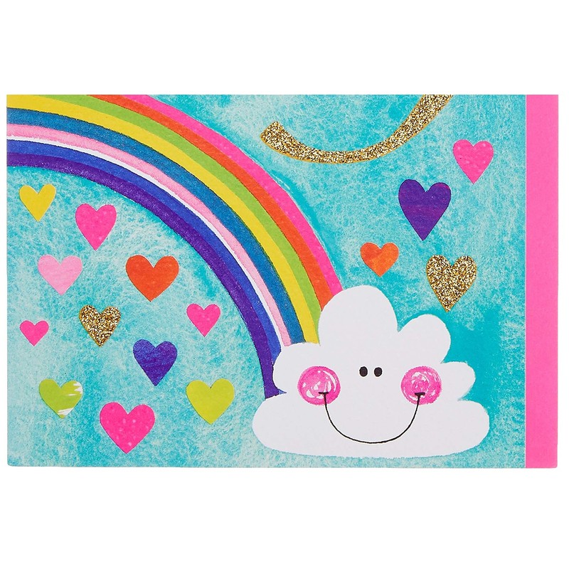 Rachel Ellen Girl Age 9 Today Birthday Card - Rainbow