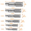 6-Piece NPT Pipe Tap Set, Precision Carbon Steel NPT Tap