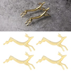 Acouto Soporte para Palillos, 4 Piezas para Palillos Superficies Más Lisas Reutilizable Bonito Diseño De Animales, Soporte para Palillos Dorado para El Hogar Restaurante Fiesta(#2)