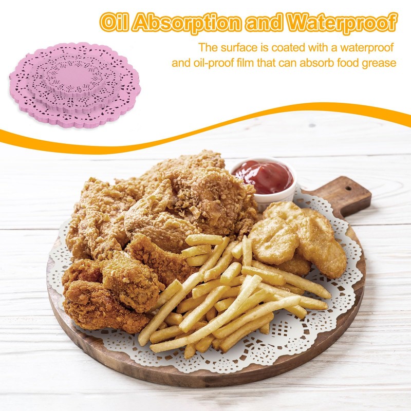 sourcing map 50pcs Paper Doilies, 4.5 Inch Lace Paper Doilies,