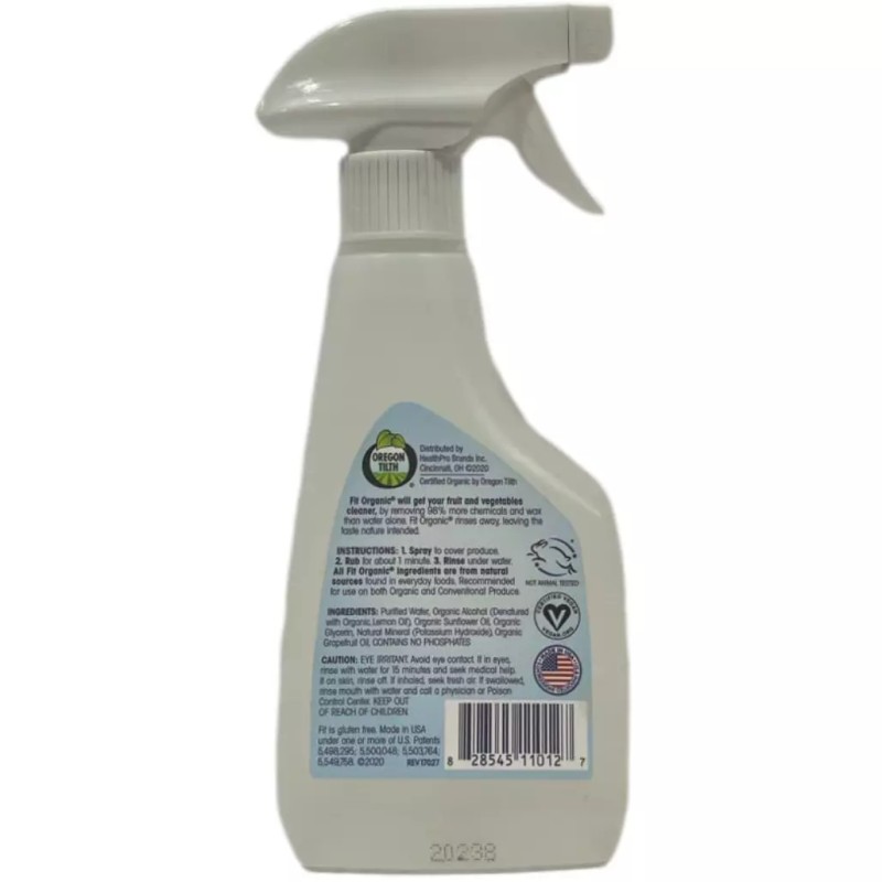Fit Organic Fruit & Vegetable Wash 12 fl oz.
