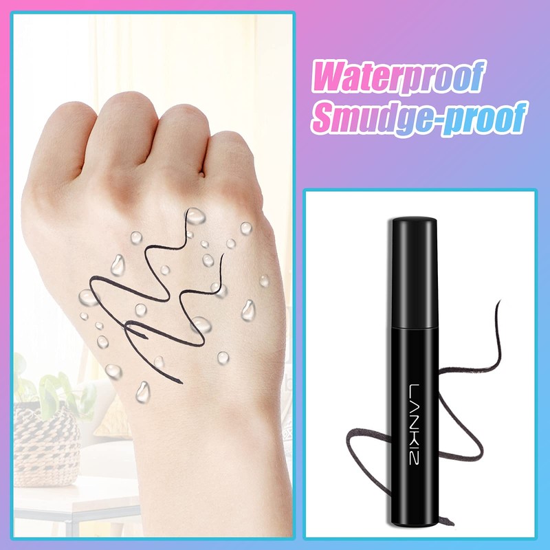 LANKIZ Magnetic Eyeliner+Eyelash Glue Clear 2 Tubes 5ml, Magnetic Lash