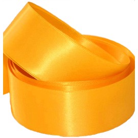 Satin Ribbon - 50mm Wide - 2.5 Meters - Many Colours - BUY 3 & Get 1 Free (Yellow Gold)