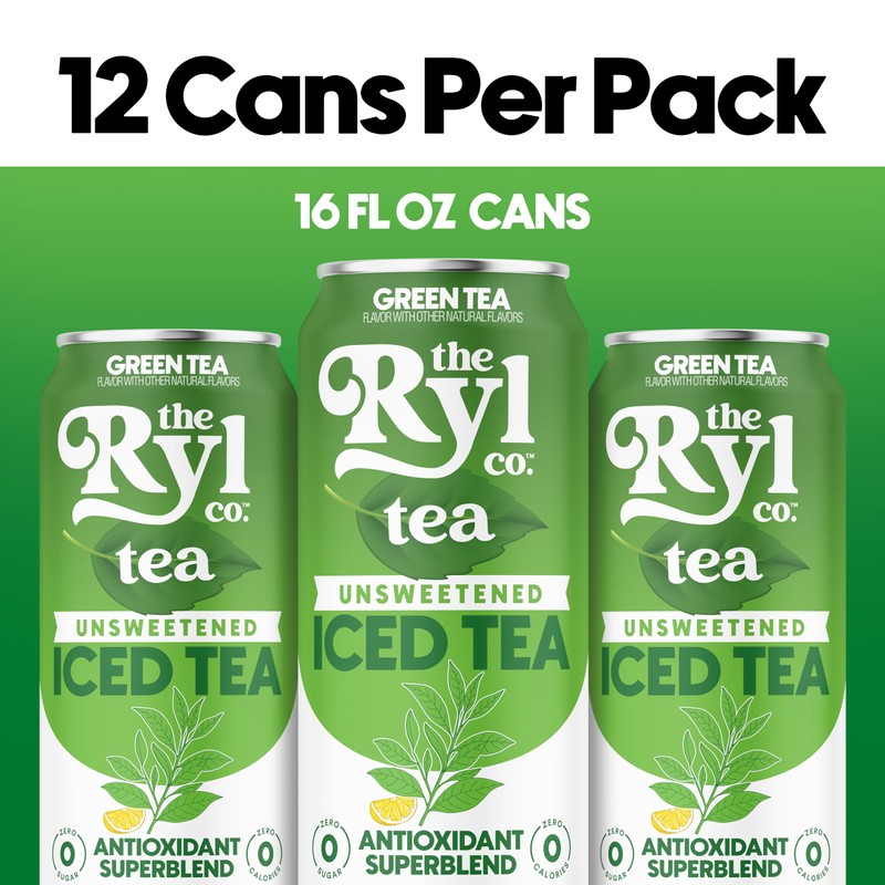 Ryl Unsweetened Green Iced Tea – Antioxidant Superblend, No Artificial