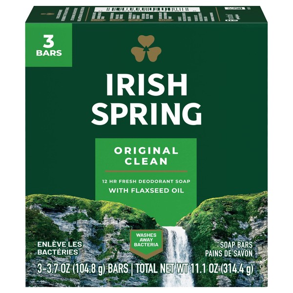Irish Spring Irish Spring Deodorant Bar Soap, Original, 3.75 oz
