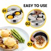MARSKITOP Egg Poacher Pan Nonstick 2 Eggs, Poached Egg Cooker