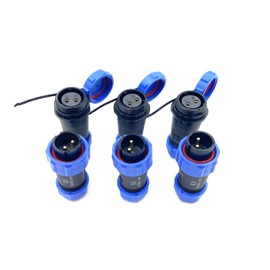 3 Stücke Anschlussstecker Luftfahrtstecker SP21 2 Polig, IP68 2 Pin Lötfreier Aviation-Stecker Wasserdichter Luftfahrtstecker für Außenlampen Verwendet 500V 30A (12AWG Kabel Schraub-Crimp)