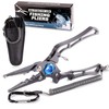Fishing Pliers, Long Nose, Multi-functional, Needle Remover, Line Cutter, High
