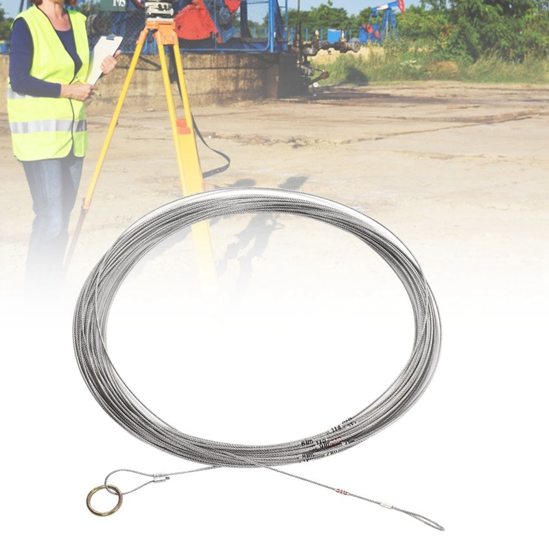 Steel Wire Measuring Rope Good Flexibility Sturdy Steel Rope Measuring