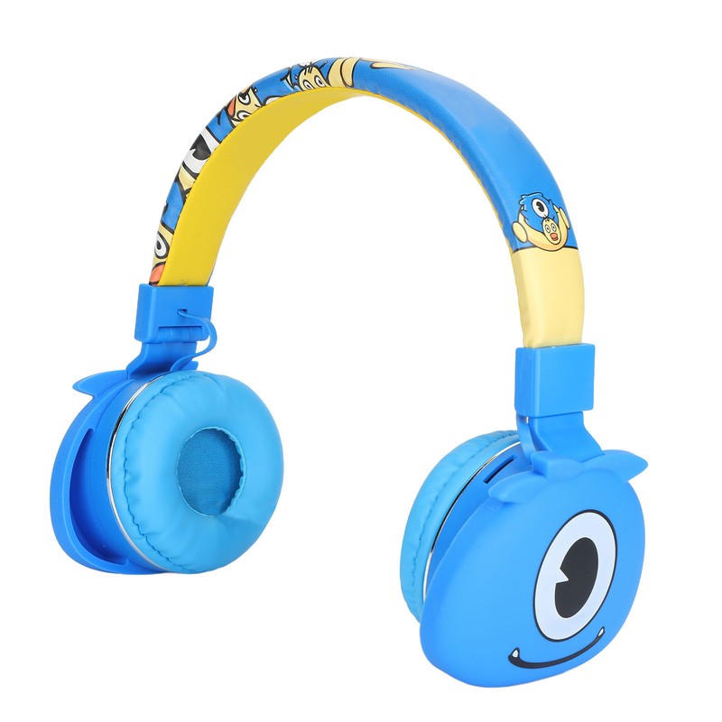 YLFASHION Kids Bluetooth Headphone Cartoon Foldable Adjustable Wireless Headset with