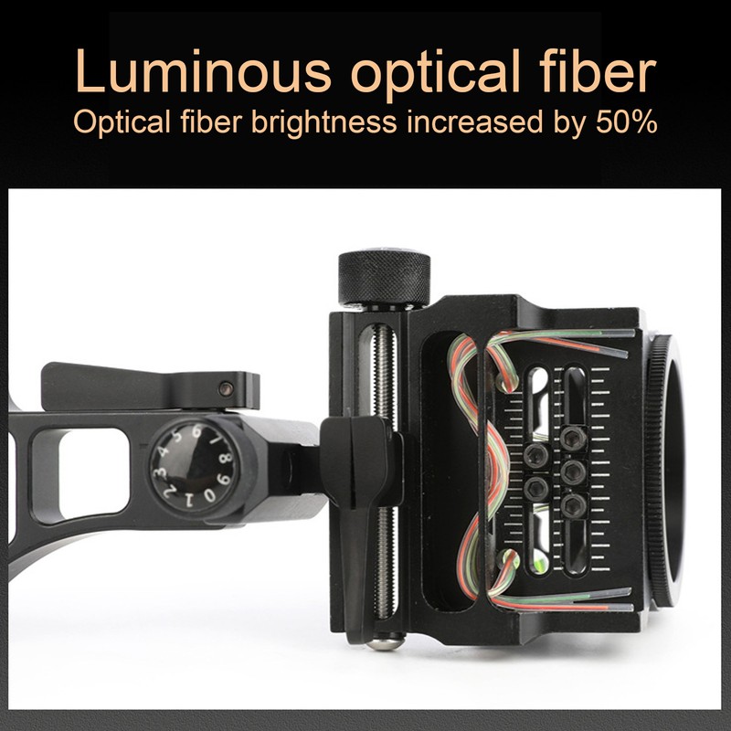 5 Pin Bow Sights Long Bar Archery Compound Bow Sight