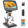 Leipan Digital Microscope with 7" LCD Screen,1500X Magnification Soldering Microscope