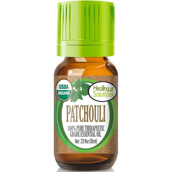 Healing Solutions Organic 10ml Oils - Patchouli Essential Oil - 0.33 Fluid Ounces
