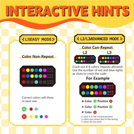 Crack The Code - Electronic Mastermind Code Breaker with Clamp, Super Decoder Handheld Puzzle Games for 1-8 Players, 10,000+ Logic Challenges for Kids & Adults Ages, Portable Travel Game & Gift