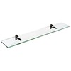 Spancraft Glass Cardinal Glass Shelf, Black, 6 x 12