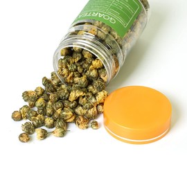 GOARTEA Chrysanthemum Tea Flowers 3Pcs 55g / Total 5.82oz Chrysanthemum Flower Tea Loose Leaf Premium Dried Fetal Chrysanthemum Bud Herbal Tea Bottled