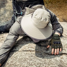 HLLMAN Super Wide Brim Sun Hat UPF 50+ Protection Hats for Mens/Womens Large Buket hat for Fishing, Hiking, Gardening