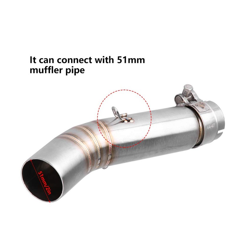 KIMISS Motorcycle Exhaust Middle Pipe Link Connect for Honda CBR500R